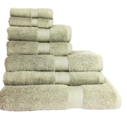 Luxor Spa Towels Dark Sage Green Luxury Heavy Weight 600 GSM Cotton Towels - bath-sheet