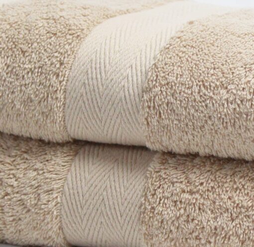 Luxor Spa Towels Latte Luxury Heavy Weight 600GSM Egyptian Collection Cotton Towels - bath-towel
