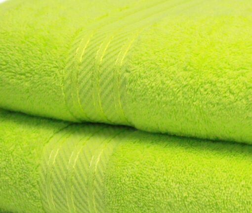 Luxury Egyptian Collection Cotton Towels 500GSM Lime Green Supreme - jumbo-sheet