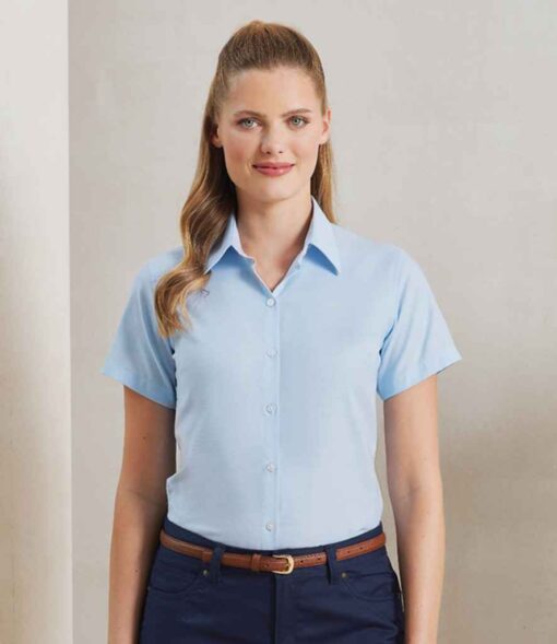 Premier Ladies Signature Short Sleeve Oxford Shirt