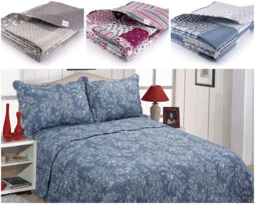 Quilted Bedspreads Patchwork & Floral designs