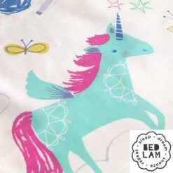 Rainbow Unicorn Kids Bed Set - double-duvet-cover-set