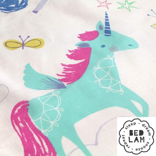 Rainbow Unicorn Kids Bed Set - double-duvet-cover-set