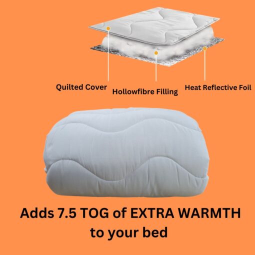 Self Heating Mattress Topper Thermal Lined - double-bed