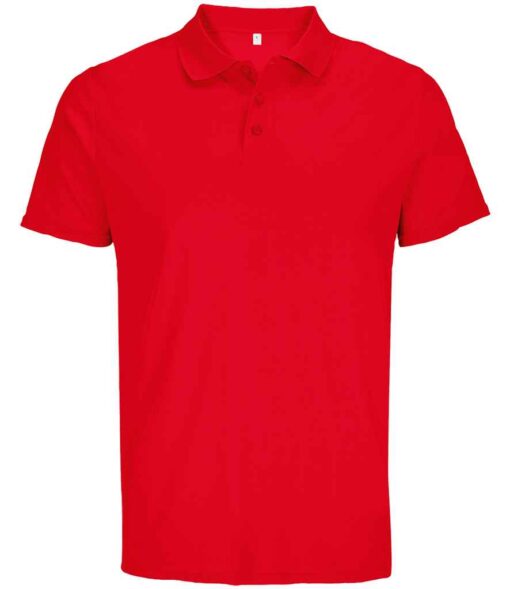 SOL'S Unisex Pitcher Recycled Polyester Piqué Polo Shirt - Red, XXL