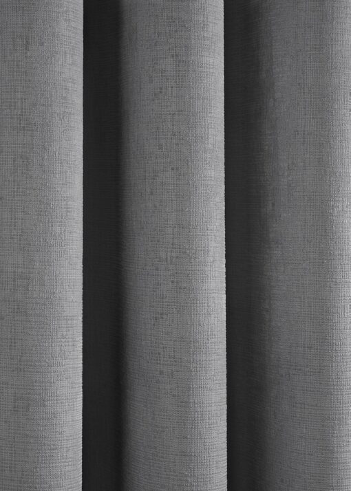 Strata Silver Thermal Semi Block Out Eyelet Curtains by Fusion