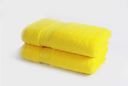 Sunshine Yellow Towels Luxury Egyptian Collection 100% Cotton Towels 500GSM Supreme - jumbo-sheet