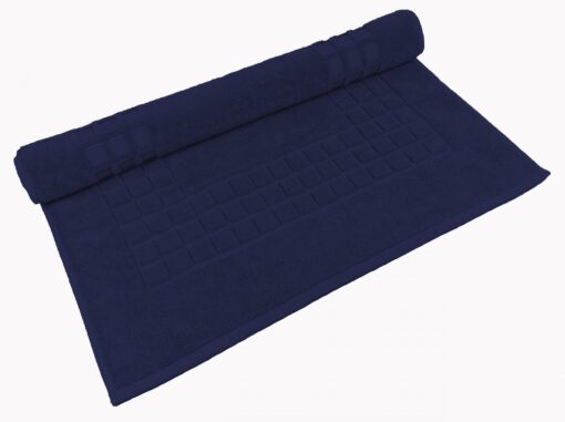 Supreme Navy 2 Pack of Bath Mat Egyptian Cotton by Restmor