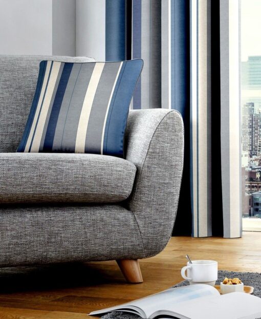 Whitworth Blue Stripe Cushion by Fusion