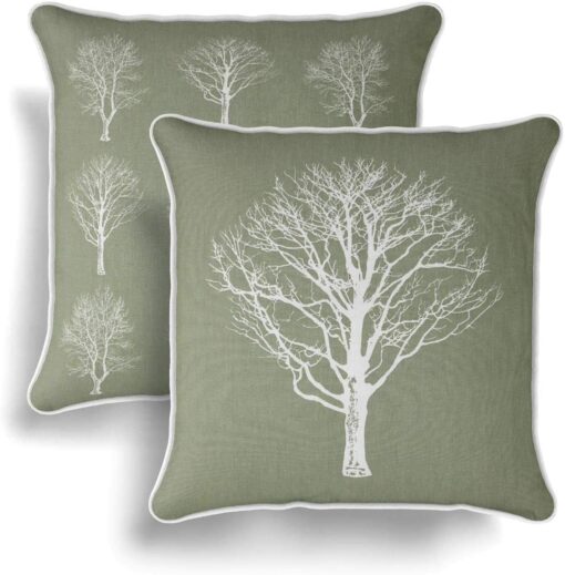 Woodland Tree Green Cushion Cover 43 x 43 cm