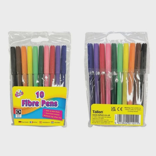 10 Fibre Felt Tip Pens