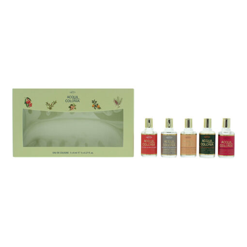 4711 Acqua Colonia Eau De Cologne Miniature Set 5 x 8ml - Myrrh & Kumquat- Pink Pepper & Grapefruit-Blood Orange & Basil- White Peach & Coriander-Lyc