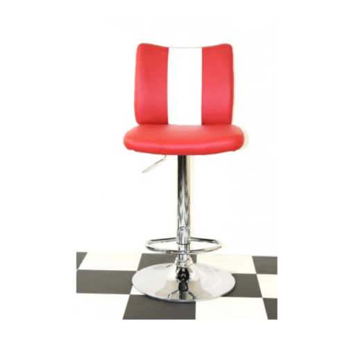 Bostony Bar Stool Red Height Adjustable