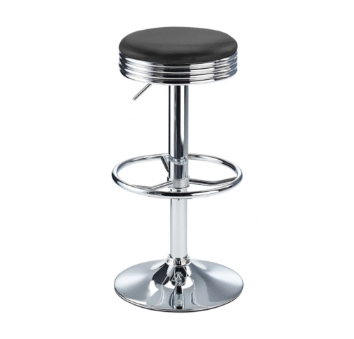 Calif Adjustable Bar Stool In Black
