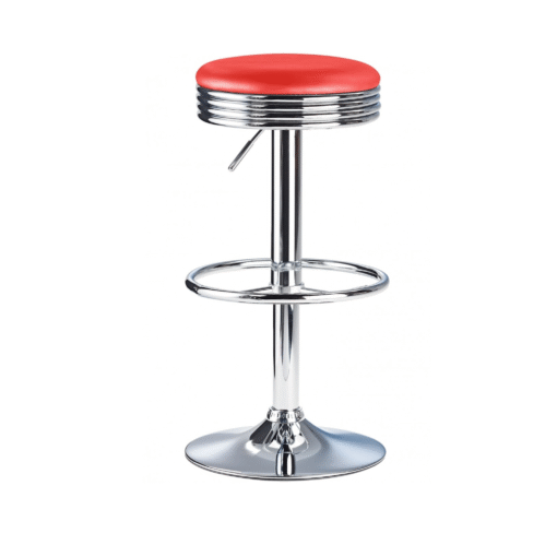 Calif Adjustable Bar Stool - Red
