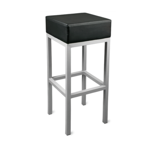 Cuboni Square Bar Stool Black Fixed Height