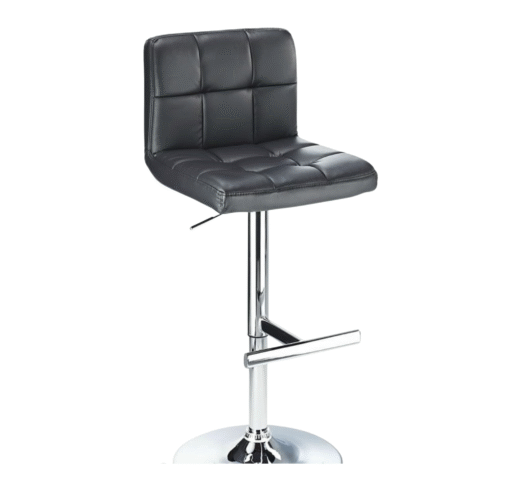 Cuborn Bar Stool Black Faux Leather