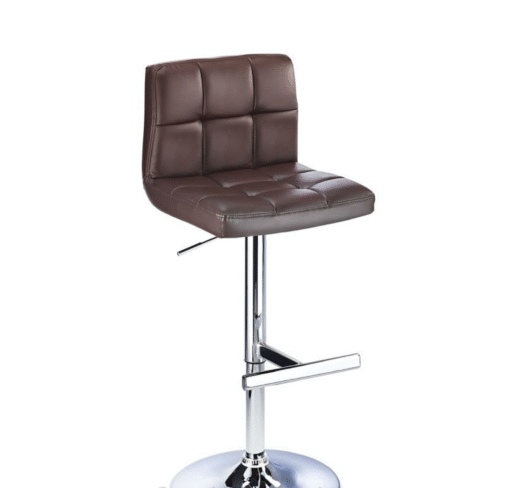 Cuborn Brown Bar Stool Faux Leather