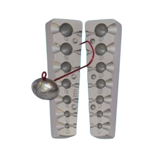 Football Jig Head 7 Jigs Aluminium Mould , Trolling, Predator Fishing Lures