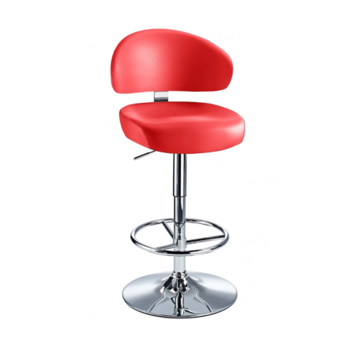 Jamaica Height Adjustable Bar Stool Red Faux Leather