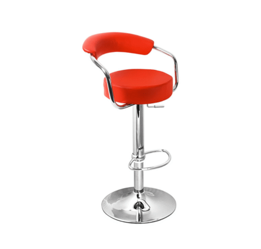 Lazio Adjustable Bar Stool Red