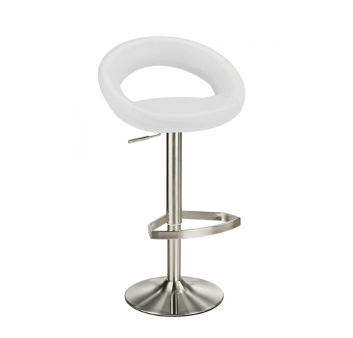 Lunar Adjustable Bar Stool White