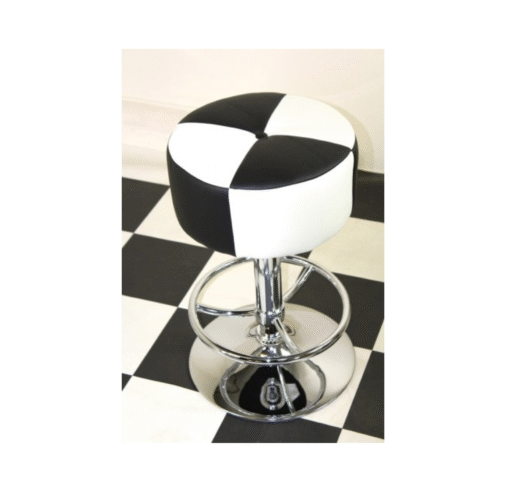 Morani Bar Stool Black White