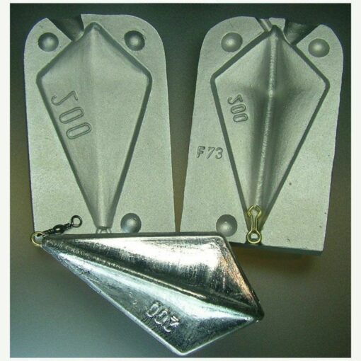 Mould for Fox type lift weights 200g 7oz Beach pier boat lead weights elevator