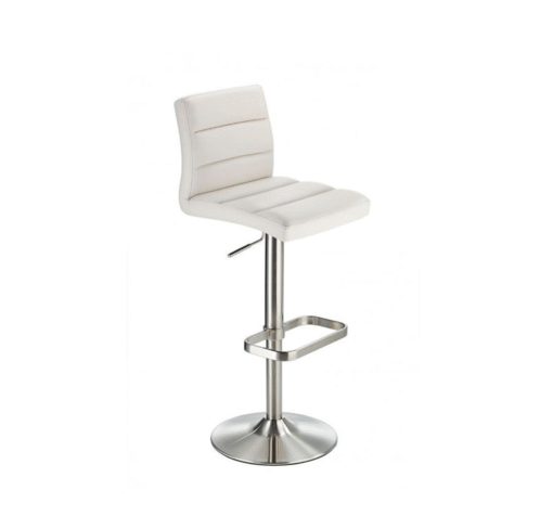 Swank Adjustable Bar Stool White