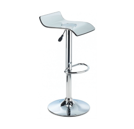 Tina Acrylic Bar Stool Height Adjustable - Tinted Black