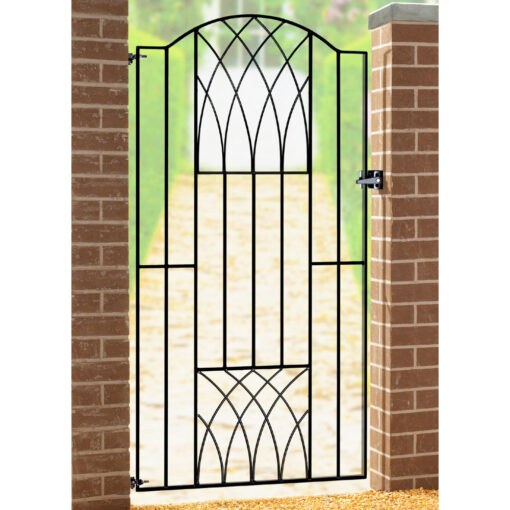 Abbey-Verona Bow Top Metal Garden Gate 1798mm High Quality