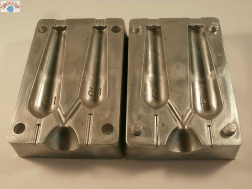 Adjusti Twin Aluminium Beach Bomb Mould,3&4oz or 85 &115g Beach,Boat,Carp - adjusti-twin-bomb-m4-mould-100-brass-loops
