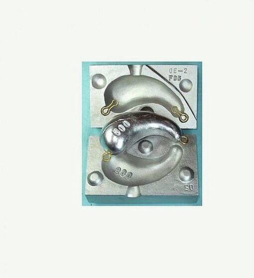 Aluminium Fishing Weight Mould for a Eardrop Norwegian Trolling Weight 500gr - mould-only