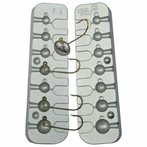 Aluminium mould Ball Jig Heads, Hook size 1/0-3/0 Brilliant for Kayak fishing - cm04-50-asstd-vmc-aberdeen-1-0-2-0-3-0