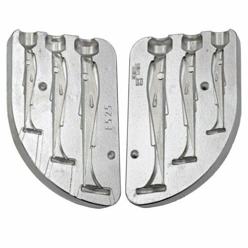 Aluminium Mould for 3 Soft Paddle Tails 3 size 60-80-100mm Kayak fishing - mould-only