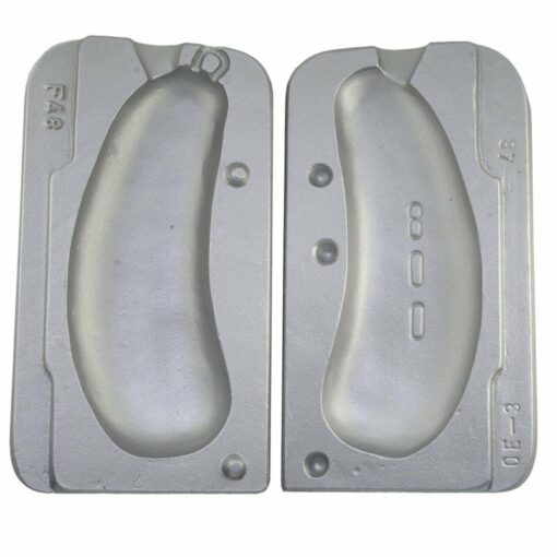 Aluminium Mould for Large Norwegian style weight 800g Boat fishing weight mould - cb48-mould-plus-100-x-stainless-loops-3