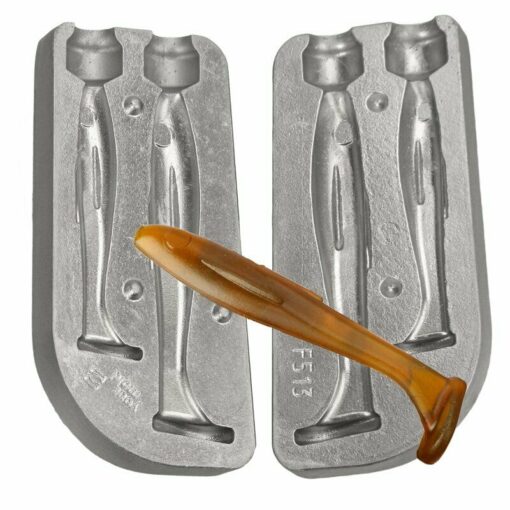Aluminium Mould for Latex/Rubber Shovel Tail 7.5cm + 9.5cm Excellent shad/lure,