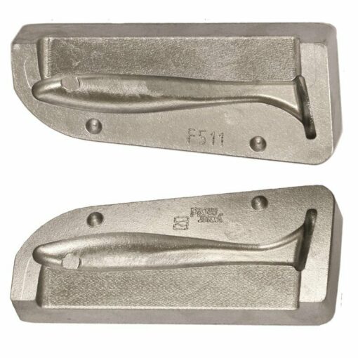 Aluminium Mould for Latex/Rubber Shovel Tail 9.5cm Excellent shad/lure,