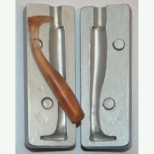 Aluminium Mould for Latex/Rubber Shovel Tail 95mm Excellent shad/lure,