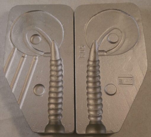 Aluminium Mould for Latex/Rubber Twister 10cm Excellent shad/lure, Good action
