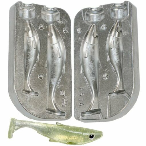 Aluminium Mould Large Rubber Soft Bait Paddles 2 sizes 80/150mm Kayak fishing - cm516-mould-only