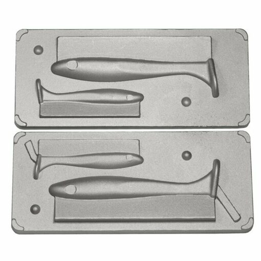 Aluminium plates for making silicon or Artestone moulds of paddle tails 60+100mm