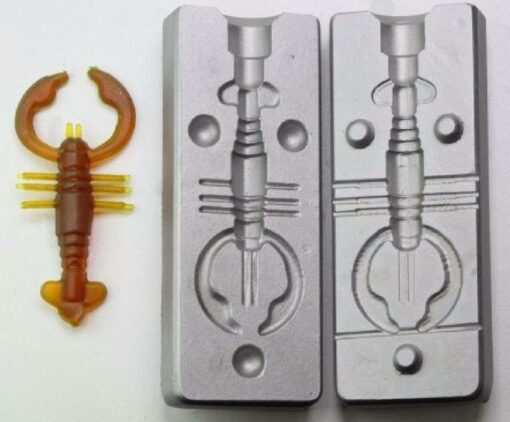 Baby Lobster mould for silicone/latex lure. Aluminium, great detail. 70mm long