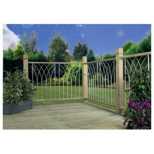 Bali Metal Deck Decking Infill Fence Panel Grey'ish-Silver