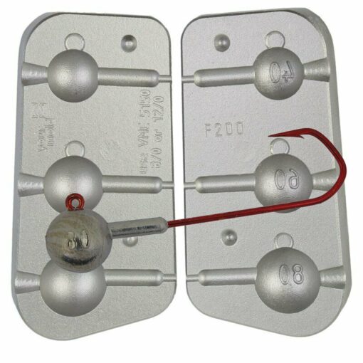 Ball Jig Head Mould for Cod Conger Ling Ideal kayak fishing ,or boat fishing - ct200-50-hooks