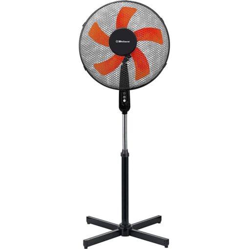 Belaco 16 inch Stand Fan - Oscillating - 5 Blade - Black