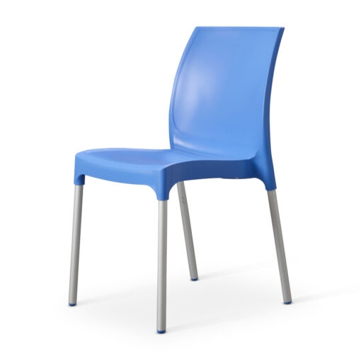 Bide Side Kitchen Or Outdoor Garden Chair Cornflower Blue
