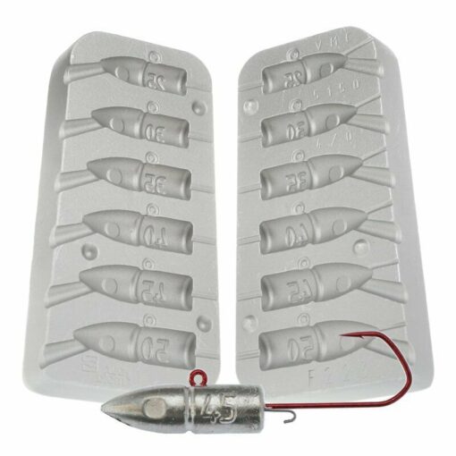 Butt Jig mould 25 30 35 40 50g Adhesive eyes 6mm VMC5150 4/0 hooks - cm223-3-d-eyes-25-4-0-hooks