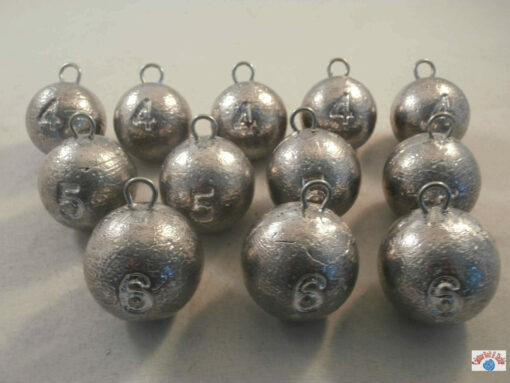 Cannonball weights 4oz, 5oz and 6oz. Quick drop for jetty, pier and boat fishing