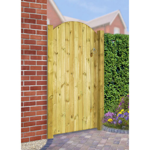 Carlton Bow Top Single Timber Gate 1800mm High Quality